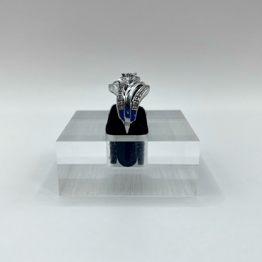 0.25 cts Natural Diamond Sterling Silver Ring Size 5 - Picture 5 of 6